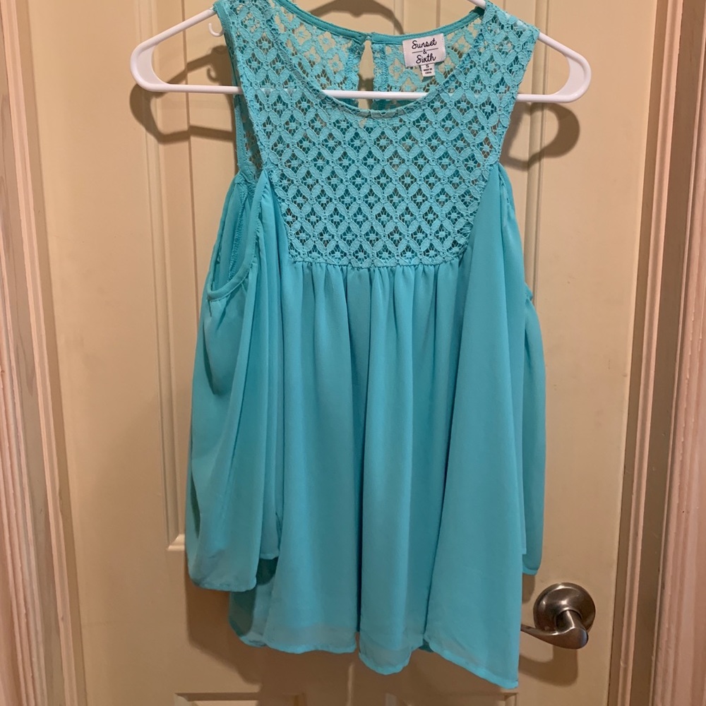 Teal blouse
